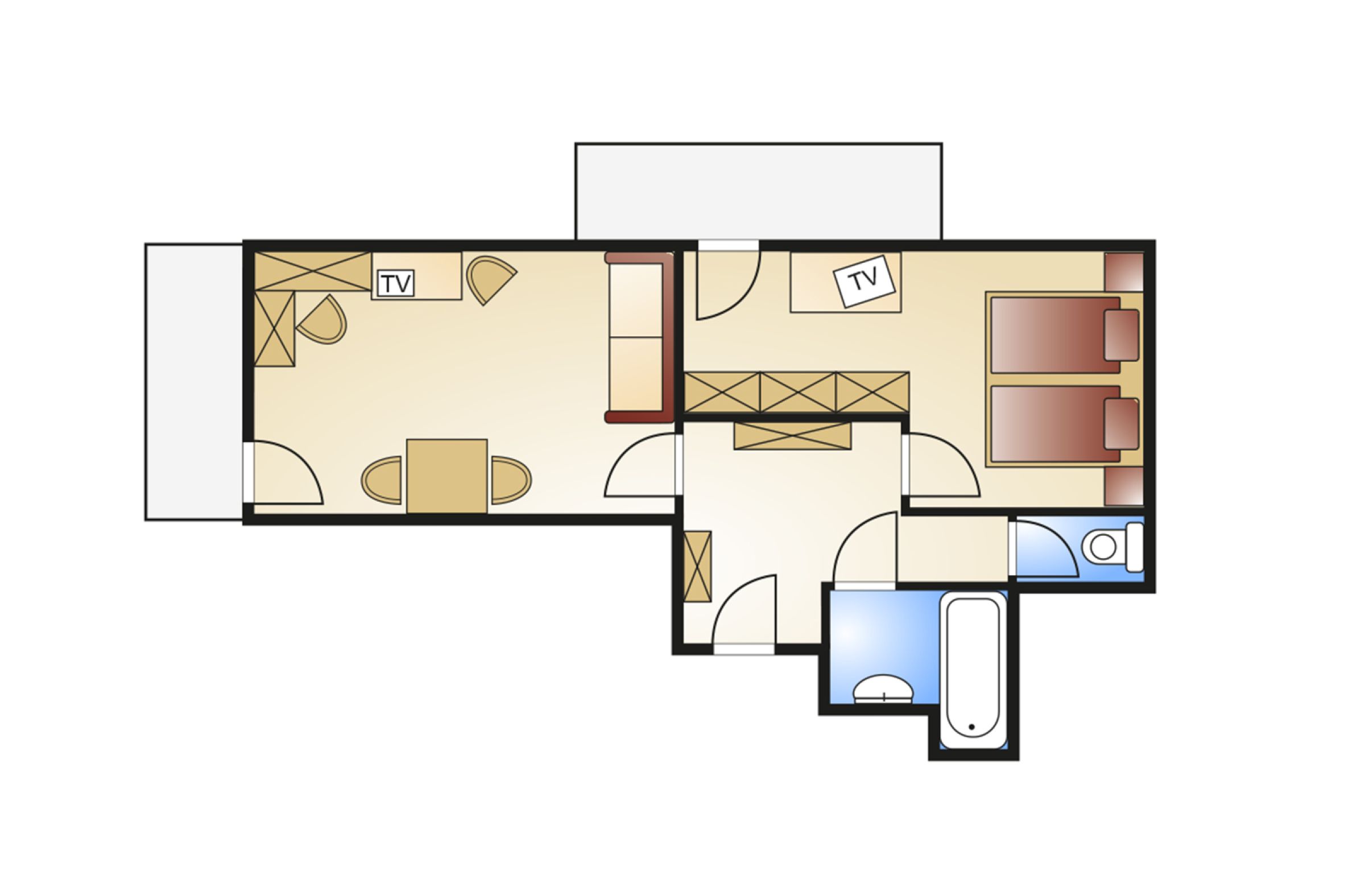 Suite Silberdistel im Hotel Bellevue in Riezlern im Kleinwalsertal 